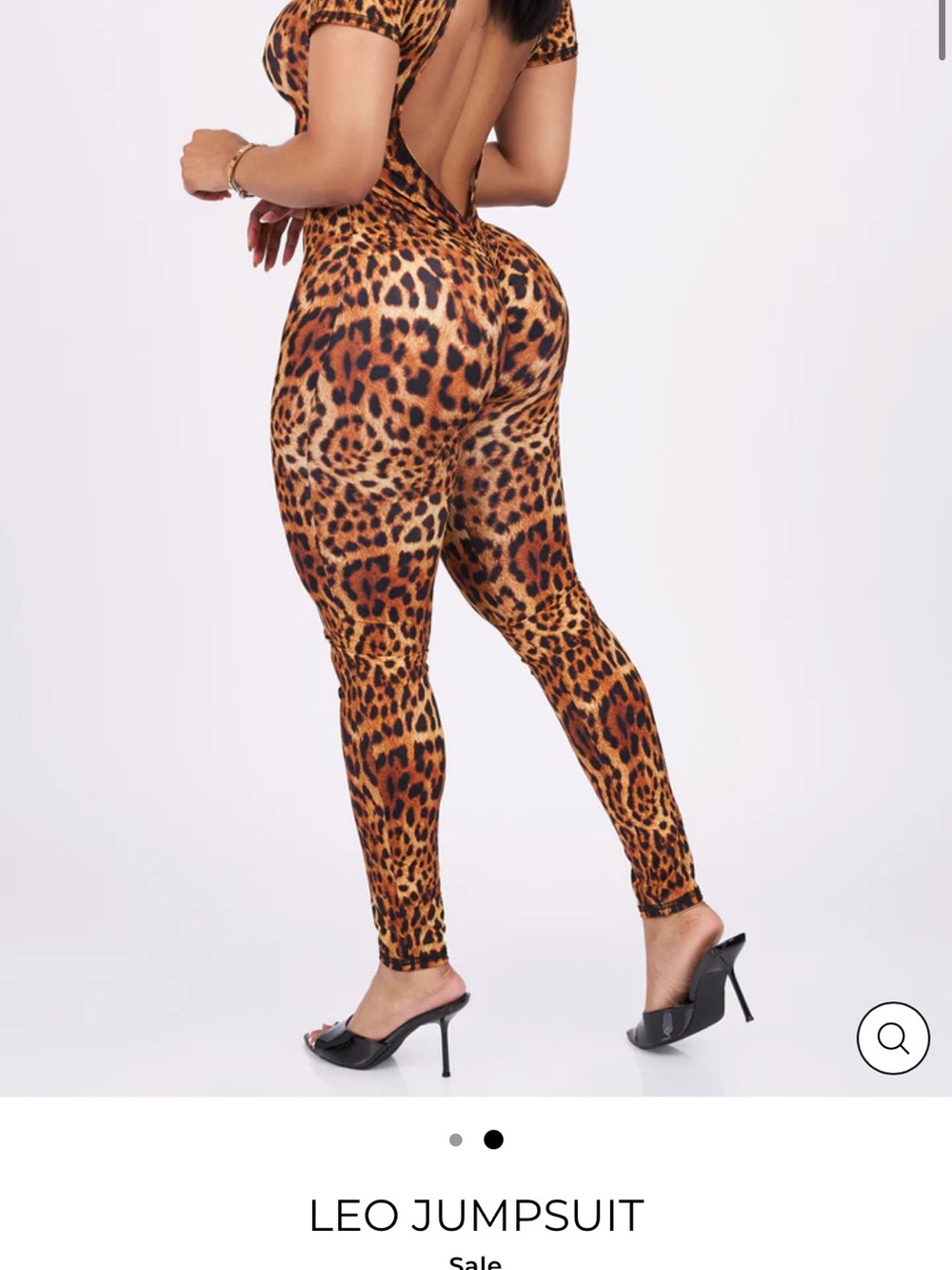 Jlorraine Leopard Print Jumpsuit - Women's Animal Print One-Piece - Picture 2 of 2